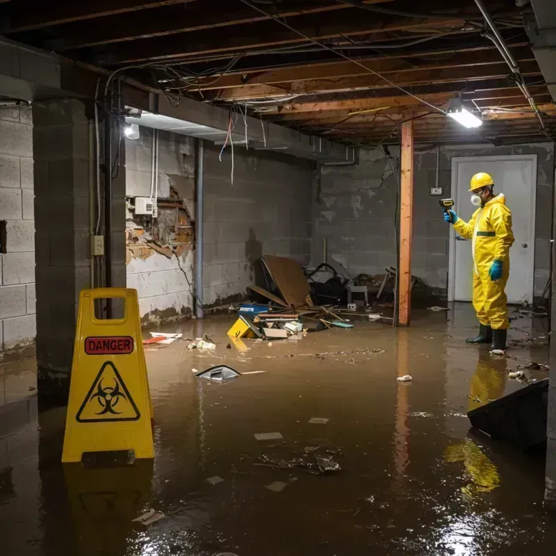 Flooded Basement Electrical Hazard in Willow Springs, MO Property