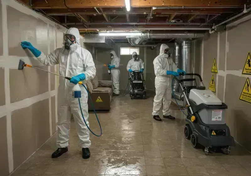 Basement Moisture Removal and Structural Drying process in Willow Springs, MO